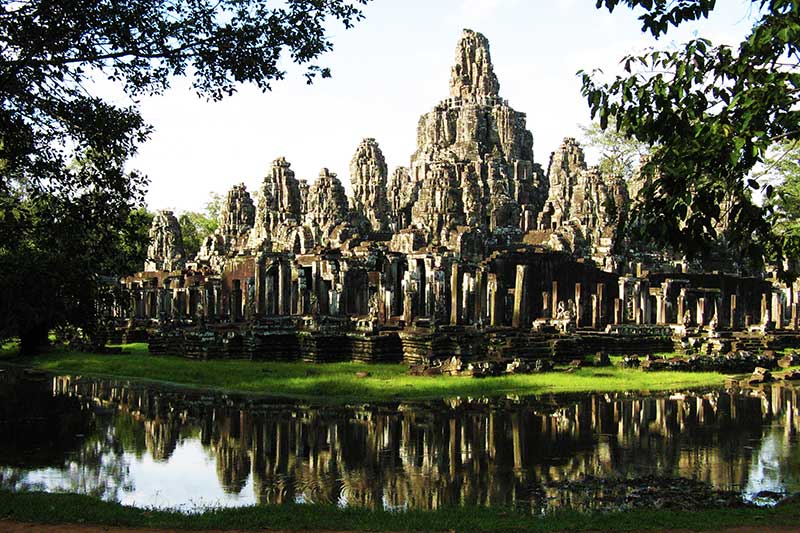 Begin your cultural exploration with Angkor Thom’s tranquil ambiance